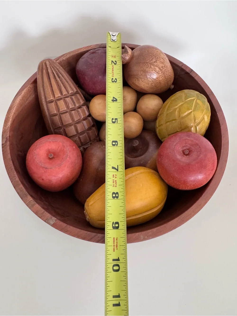 Vintage Wood Fruit Bowl Set Rustic Luxe Artisan Curated Heirloom Kitchen Decor